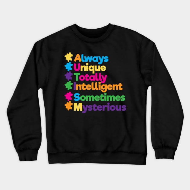 Always Unique Awesome Autism Awareness Supporters Crewneck Sweatshirt by theperfectpresents